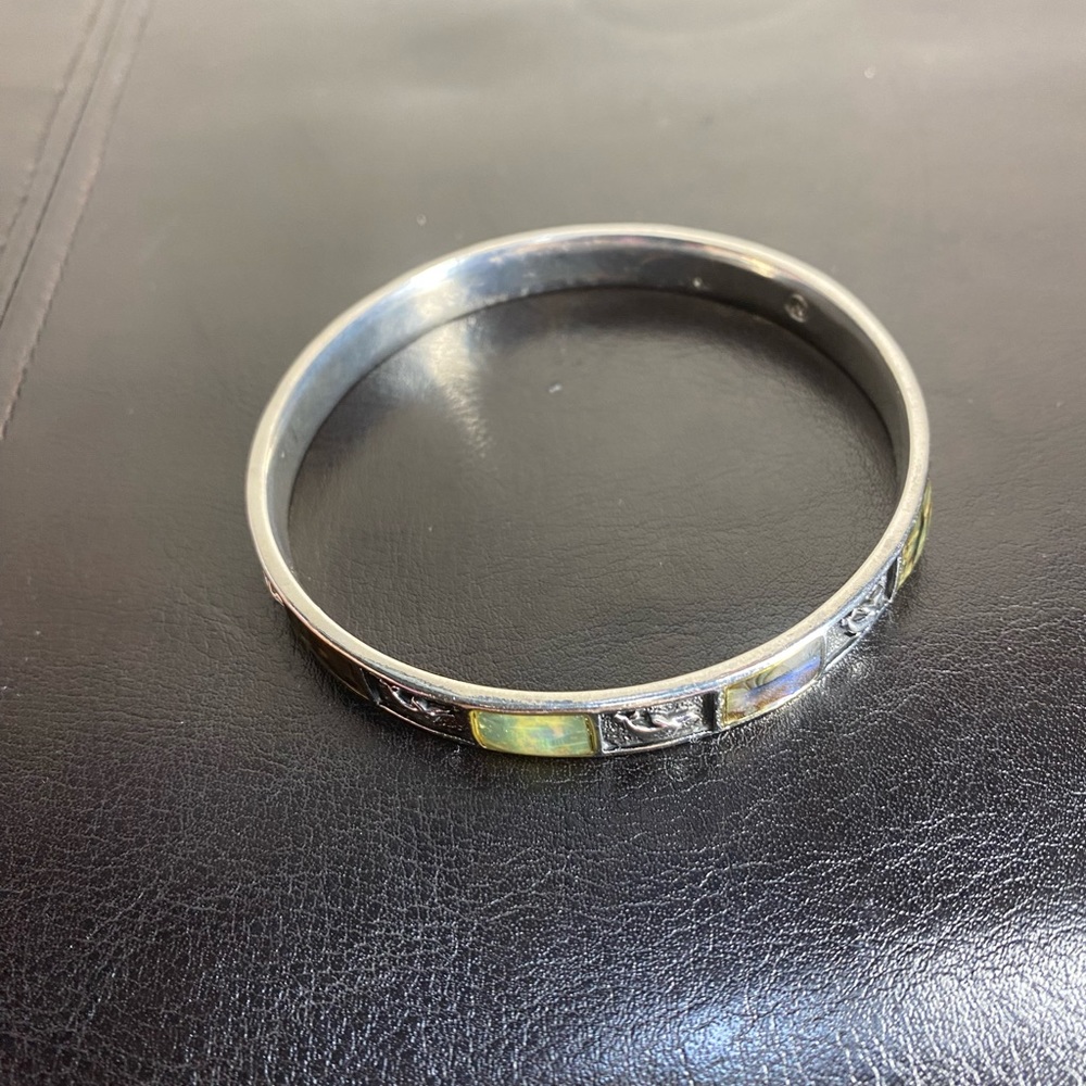 Vintage Monet Dolphin Silver tone Bracelet.